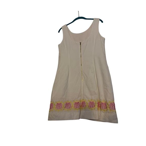 Lilly Pulitzer White Pink Yellow Delia Mini Shift Dress Sleeveless Sz 10 N - Picture 7 of 7